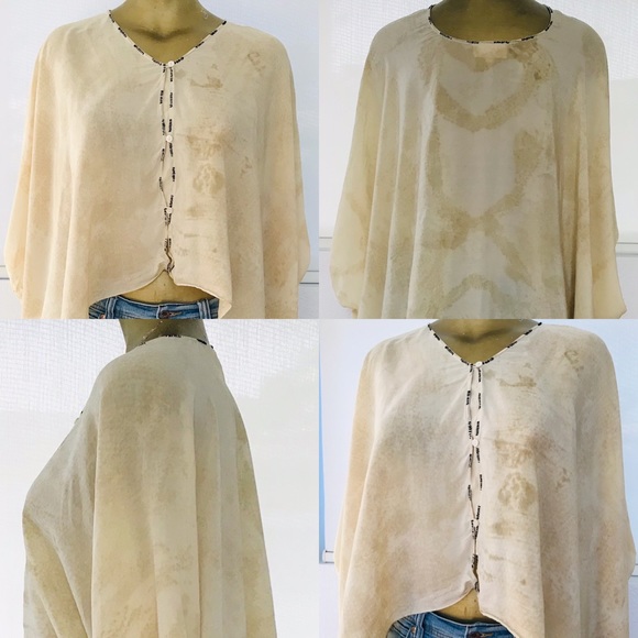 LAURA SIEGEL Handcrafted SLOUCHY Bohemian SILK BLOUSE Medium - Picture 7 of 14